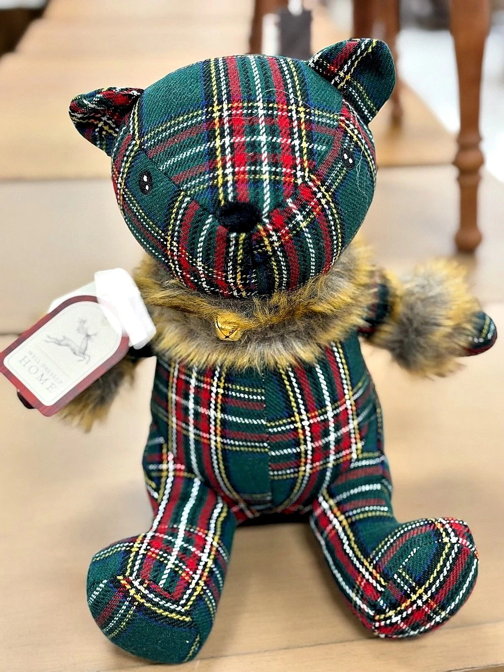 Plaid Teddy Bear Plush NWT